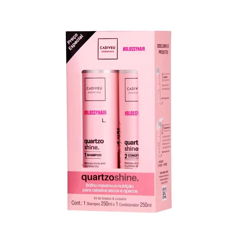 KIT CADIVEU ESSENTIALS QUARTZO SHINE BY BOCA ROSA - SHAMPOO E CONDICIONADOR