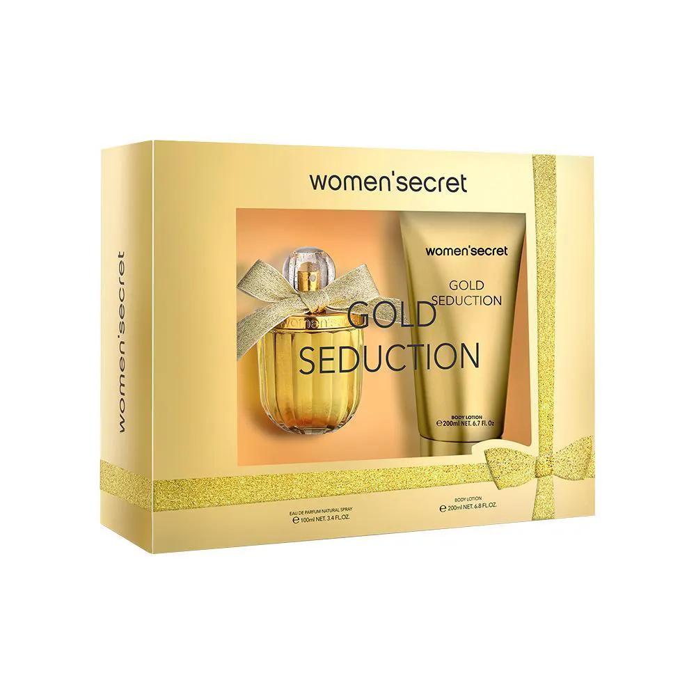 KIT WOMEN SECRET GOLD SEDUCTION EDP PERFUME FEMININO 100ML E LOçãO CORPORAL 200ML