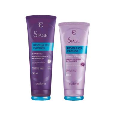 KIT EUD SIáGE REVELA OS CACHOS 4D - SHAMPOO E CONDICIONADOR