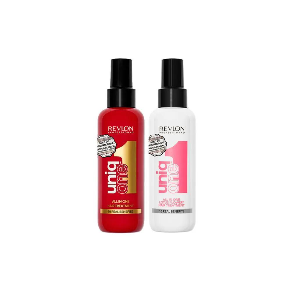 KIT CAPILAR REVLON PROFESSIONAL - LEAVE-IN ALL IN ONE HAIR E LEAVE-IN UNIQ ONDE LOTUS FLOWER HAIR