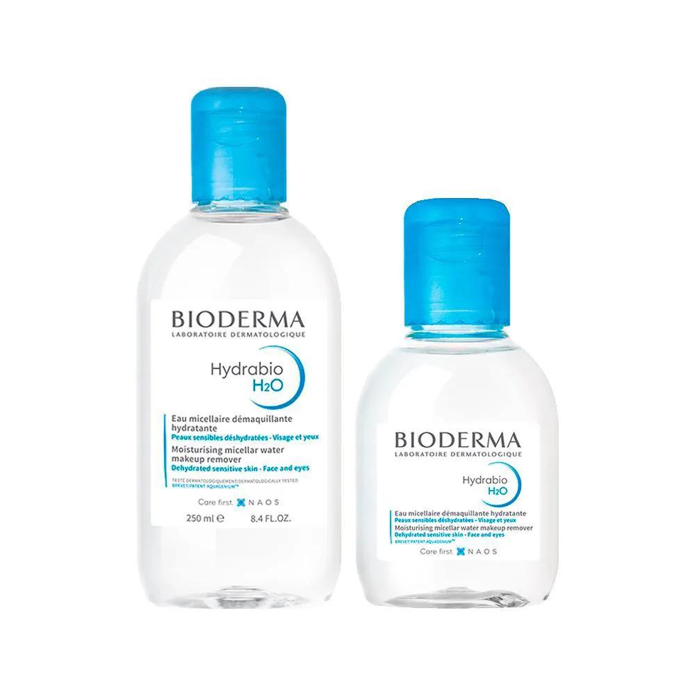 KIT FACIAL BIODERMA HYDRABIO - ÁGUA MICELAR 250 ML E ÁGUA MICELAR 100 ML