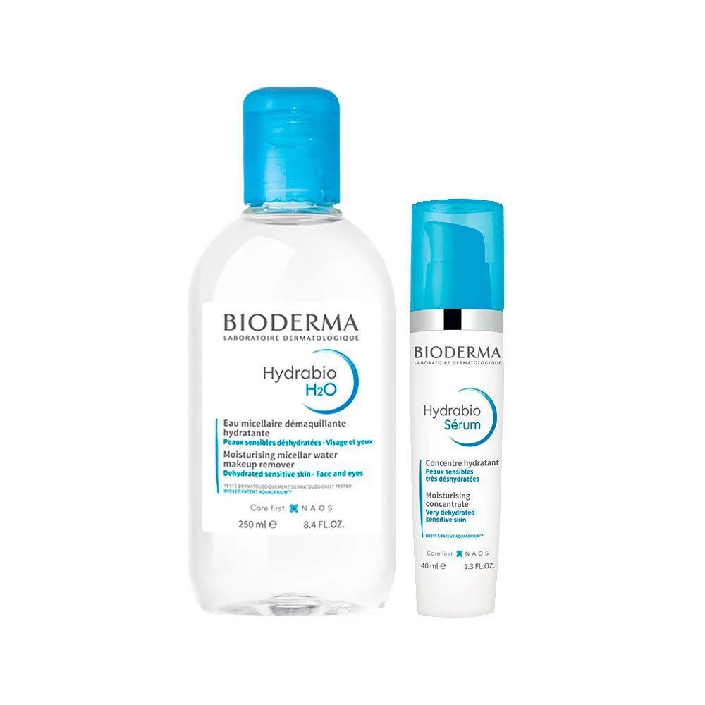 KIT FACIAL BIODERMA HYDRABIO - ÁGUA MICELAR 250 ML E SéRUM