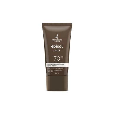 MANTECORP EPISOL COLOR PROTETOR SOLAR FACIAL FPS70 TOM 5 NEGRO 40ML