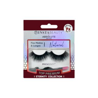 ABSOLUTE NEW YORK ISTABEAUTY RUBY 017 CíLIOS POSTIçOS CURTO PRETO 1 PAR