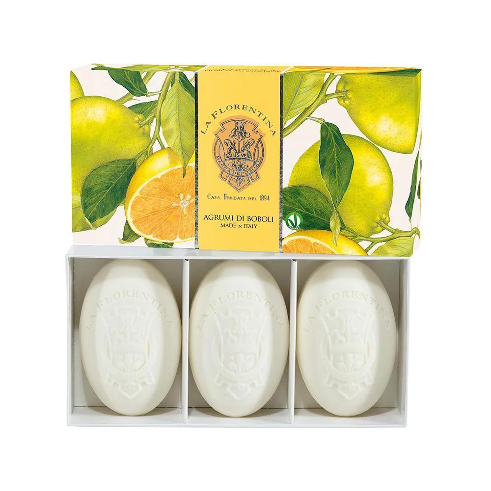 KIT LA FLORENTINA BOBOLI CITRUS SABONETE EM BARRA 3X150G