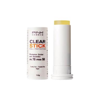 PINK CHEEKS CLEAR STICK FPS 70 FPUVA 50 PROTETOR SOLAR FACIAL TRANSPARENTE 12G