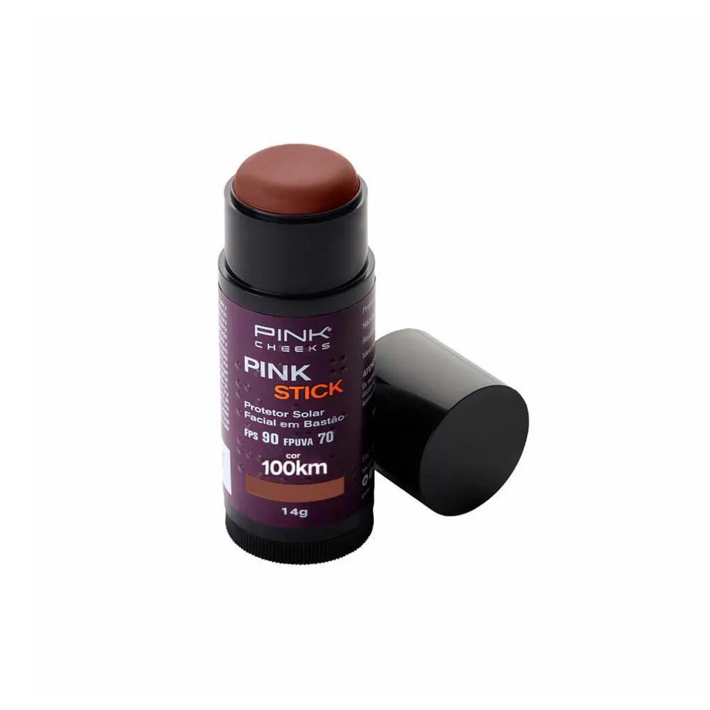 PINK CHEEKS PINK STICK FPS 90 FPUVA 70 100KM ULTRA PROTETOR SOLAR FACIAL COM COR 14G