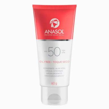 PROTETOR FACIAL OIL FREE TOQUE SECO FPS 50 - 60 G - ANASOL