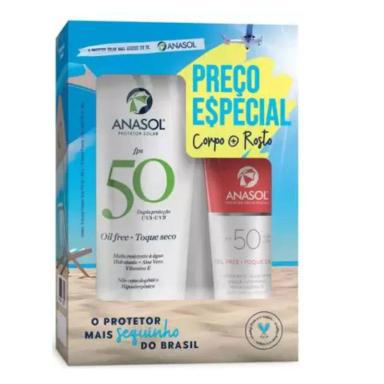 KIT ANASOL ( PROTETOR OIL FREE FPS 50 - 200 G + PROTETOR FACIAL FPS 50 - 60 G )
