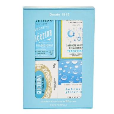 KIT SABONETES GLICERINA TRADICIONAL HISTóRICO 4 X 90G - GRANADO