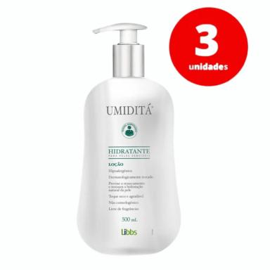 KIT UMIDITA HIDRATANTE PELES SENSIVEIS 500ML – 3 UNIDADES