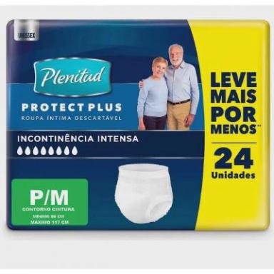 FRALDA CALçA GERIáTRICA UNISSEX PLENITUD PROTECT PLUS P/M 24 UNIDADES
