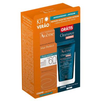 KIT VERÃO AVÈNE MAT PERFECT ANTIACNE FPS60 COM 40G + GEL DE LIMPEZA CLEANANCE 60G