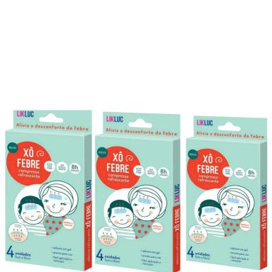 KIT C/3 XÔ FEBRE - COMPRESSAS REFRESCANTES PARA ALÍVIO DA FEBRE – LIKLUC