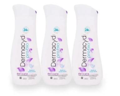 KIT C/3 SABONETES ÍNTIMOS DERMACYD DELICATA JASMIN 200ML