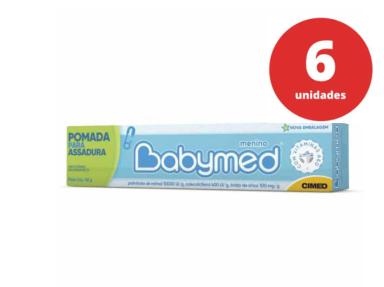 KIT COM 6 BABYMED POMADA PARA ASSADURAS 45G | MENINO (AZUL)