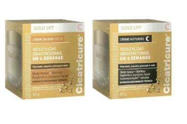 KIT CICATRICURE GOLD LIFT CREME DIURNO FPS30 + CREME NOTURNO 50G – 2 PRODUTOS