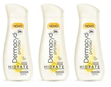 KIT C/3 DERMACYD PRO BIO HIDRATE 200ML CADA