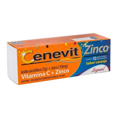 VITAMINA C - CENEVIT ZINCO 1G 10 COMPRIMIDOS EFERVESCENTES