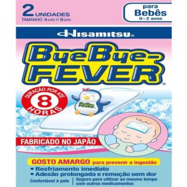 ADESIVO PARA ALíVIO DA FEBRE BYE BYE FEVER BEBêS 0 A 2 ANOS - 2 UNI