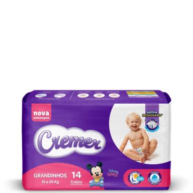 FRALDA CREMER JUMBO TAMANHO GRANDINHOS - 14 UNIDADES