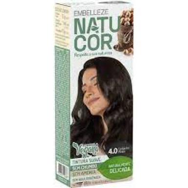 TINTURA PERMANENTE 75G 3 CASTANHO ESCURO CACAU UNIT, NATUCOR