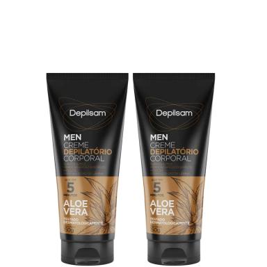 KIT C/2 CREME DEPILATÓRIO DEPILSAM MEN CORPORAL MASCULINO 150G