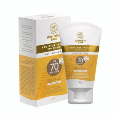 AUSTRALIAN GOLD GEL - PROTETOR SOLAR FACIAL FPS70 - 50G