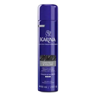 SPRAY FIXADOR PARA CABELO KARINA CONTROLE &amp;amp;AMP; VOLUME FIXAÇÃO EXTRA FORTE 400ML