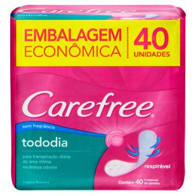 PROTETOR DIÁRIO CAREFREE TODODIA SEM PERFUME 40 UNIDADES