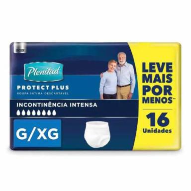 ROUPA ÍNTIMA DESCARTÁVEL PLENITUD PROTECT PLUS G/XG 16 UNIDADES