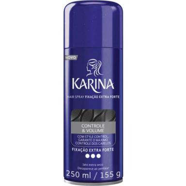 HAIR SPRAY KARINA CONTROLE &amp;amp;AMP; VOLUME FIXAÇÃO EXTRA FORTE 250ML