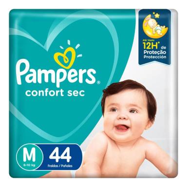FRALDA PAMPERS CONFORT SEC M 44 UNIDADES