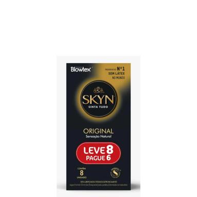 CAMISINHA BLOWTEX SKYN ORIGINAL SENSAçãO NATURAL COM 8 UNIDADES