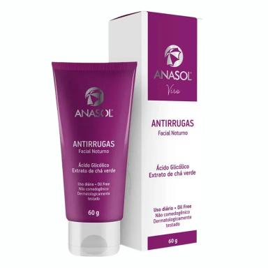ANASOL CREME FACIAL ANTIRRUGAS NOTURNO 60G