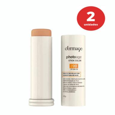 KIT C/2 PHOTOAGE DERMAGE STICK COLOR FPS 99 - COR NUDE