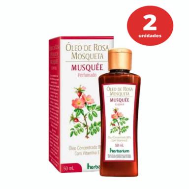 KIT C/2 ÓLEO DE ROSA MOSQUETA MUSQUÉE HERBARIUM 50ML