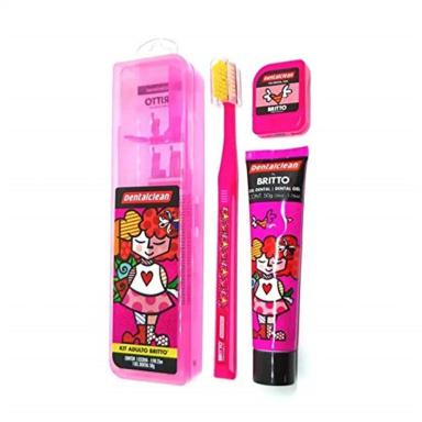 KIT ESTOJO DCLEAN ROMERO BRITTO ESCOVA DENTAL+FIO+CREME DENTAL