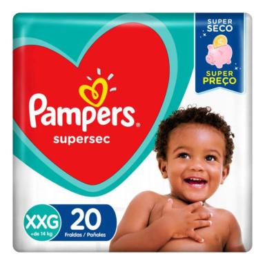 FRALDA PAMPERS SUPERSEC XXG 20 UNIDADES