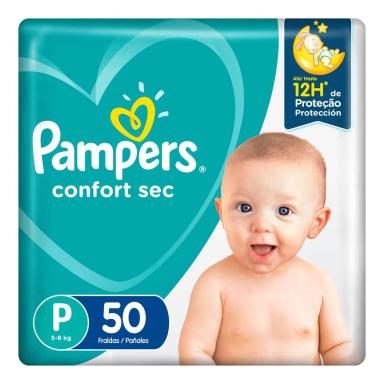 FRALDA PAMPERS CONFORT SEC P 50 UNIDADES