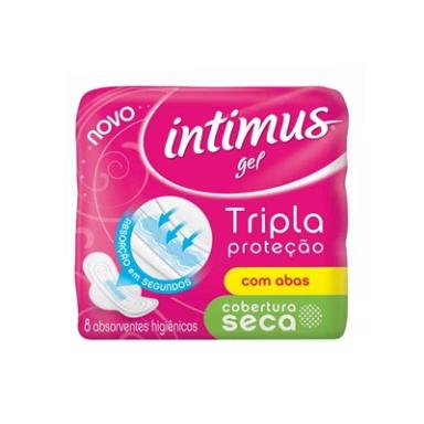 ABSORVENTE INTIMUS GEL COBERTURA SECA COM ABAS  8 UNIDADES