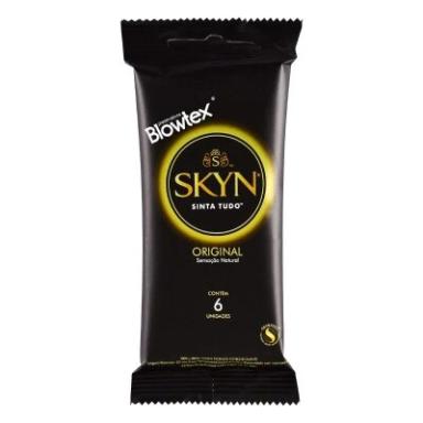 CAMISINHA SKYN BLOWTEX ORIGINAL SENSAÇÃO NATURAL 6 UNIDADES