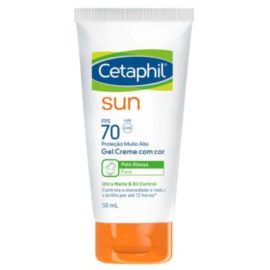 PROTETOR SOLAR CETAPHIL SUN GEL CREME COM COR FPS70 50ML