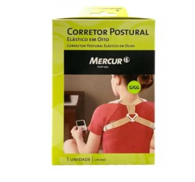 CORRETOR POSTURAL ELÁSTICO EM OITO TAMANHO G/GG MERCUR