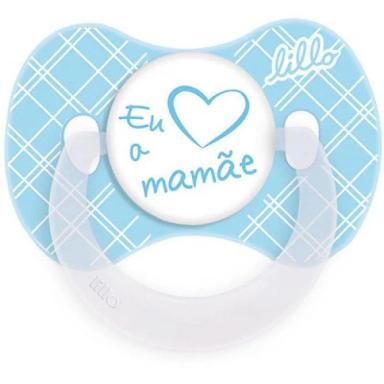 CHUPETA LILO FUNNY AMOR SILICONE AZUL TAMANHO 2 (6+ MESES)