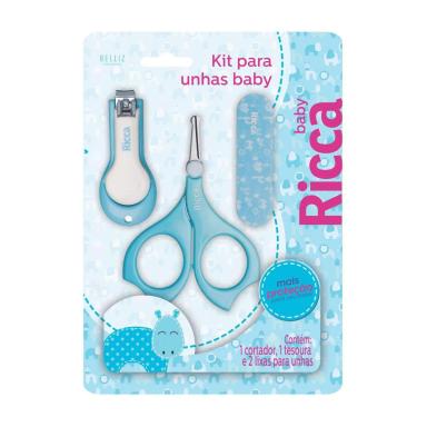 KIT RICCA MANICURE BABY COLORS AZUL