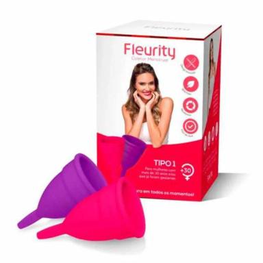 COLETOR MENSTRUAL INTERNO FLEURITY TIPO 1 - 2 UNIDADES