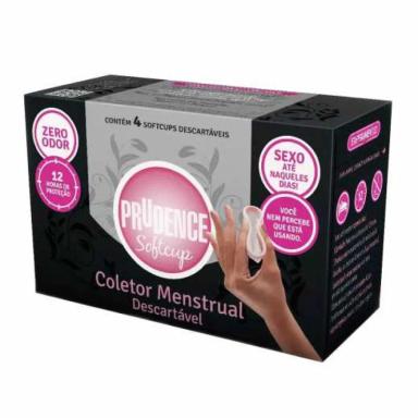 COLETOR MENSTRUAL PRUDENCE SOFTCUP 4 UNIDADES