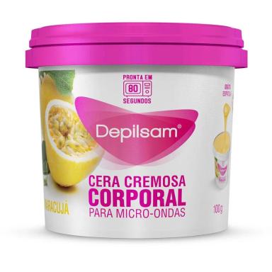 CERA DEPILATÓRIA CREMOSA DEPILSAM MARACUJÁ PARA MICROONDAS 100G