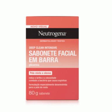 SABONETE FACIAL EM BARRA NEUTROGENA DEEP CLEAN LIMPEZA PROFUNDA 80G